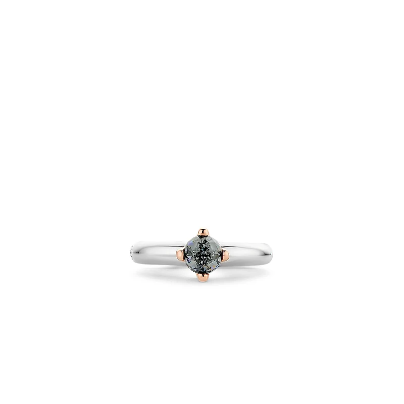 Grey Blue Glimmer Ring
