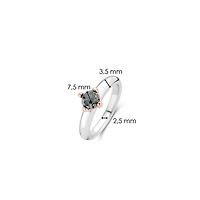Grey Blue Glimmer Ring