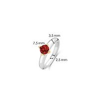 Garnet Red Glimmer Ring