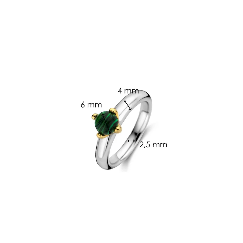 Green Malachite Glimmer Ring