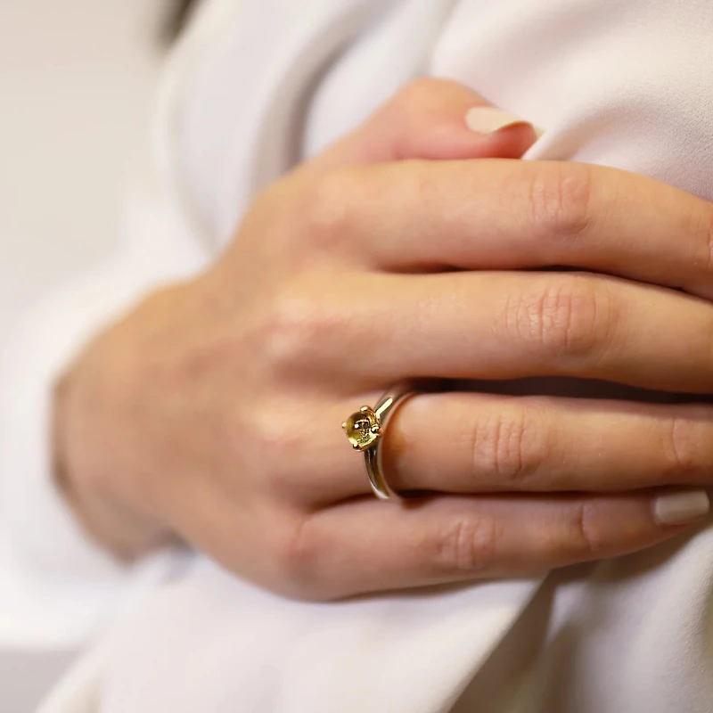 Yellow Glimmer Ring