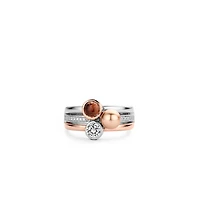 Pearl Rose Trio Ring