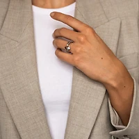 Pearl Rose Trio Ring