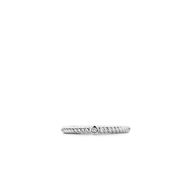 Twisted Zirconia Ring
