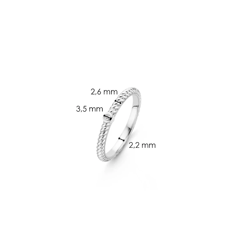 Twisted Zirconia Ring