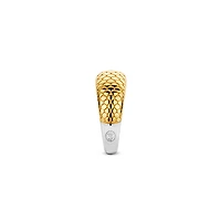 Snake Print Golden Wide Ring