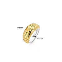 Snake Print Golden Wide Ring