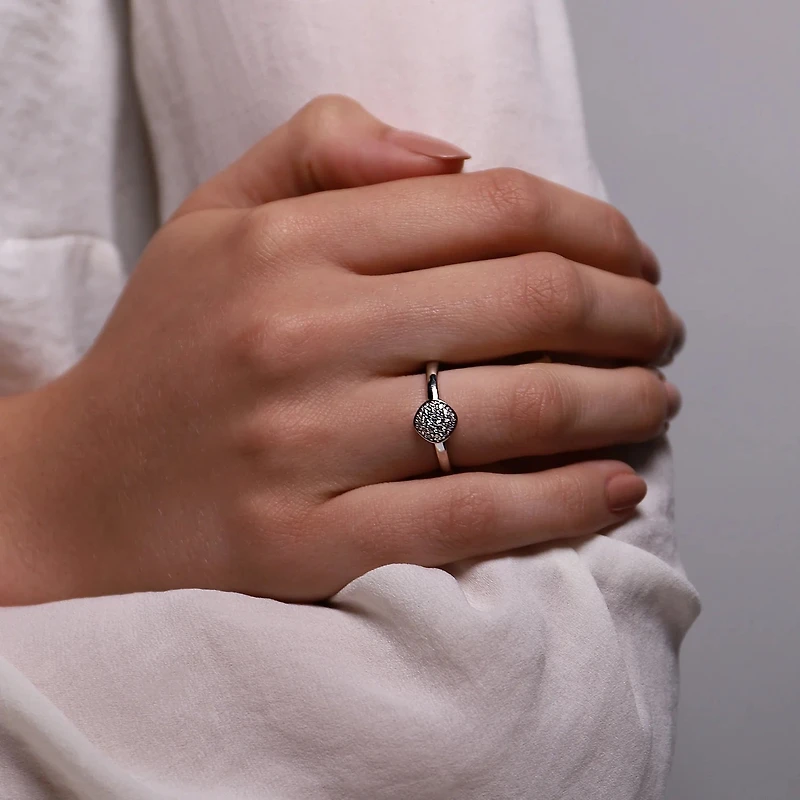 Pave Cushion Ring