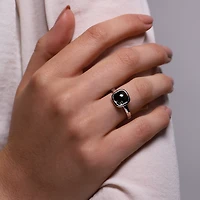 Black Cushion Ring