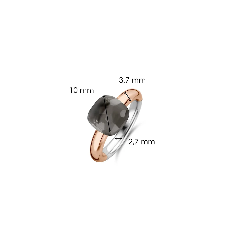 Grey Green Cushion Ring