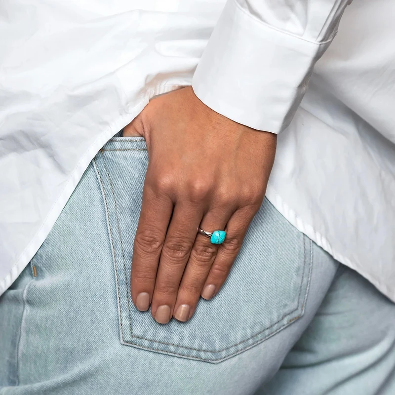 Turquoise Cushion Ring