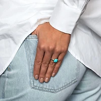 Turquoise Cushion Ring