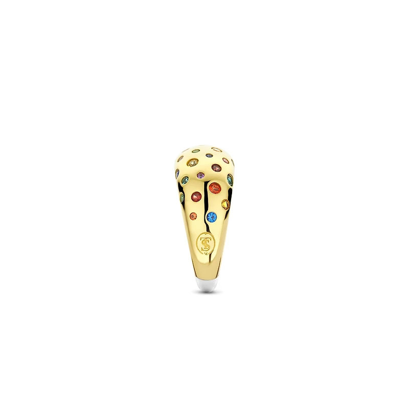 Harmonious Rainbow Wide Ring