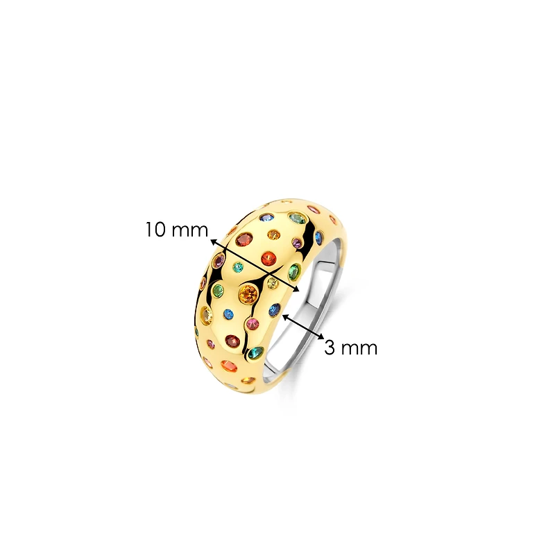 Harmonious Rainbow Wide Ring