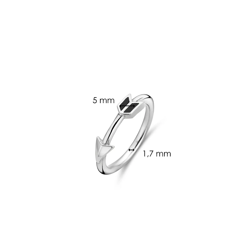 Black Onyx Arrow Ring