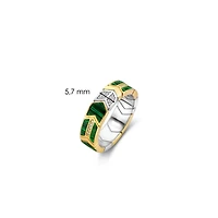Green Malachite Arrow Pattern Ring