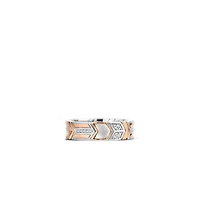 Milky White Rose Arrow Pattern Ring