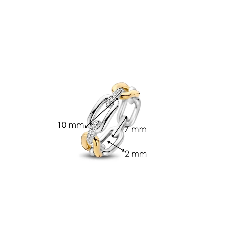 Oval Link Two Tone Ring