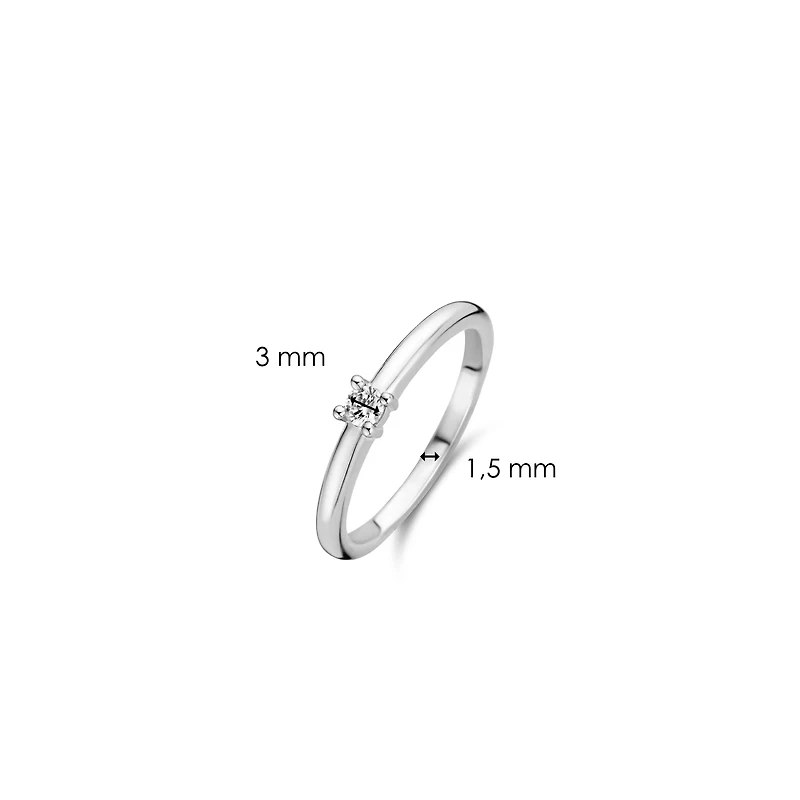 Merci Zirconia Silver Ring