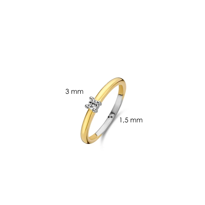 Merci Zirconia Golden Ring