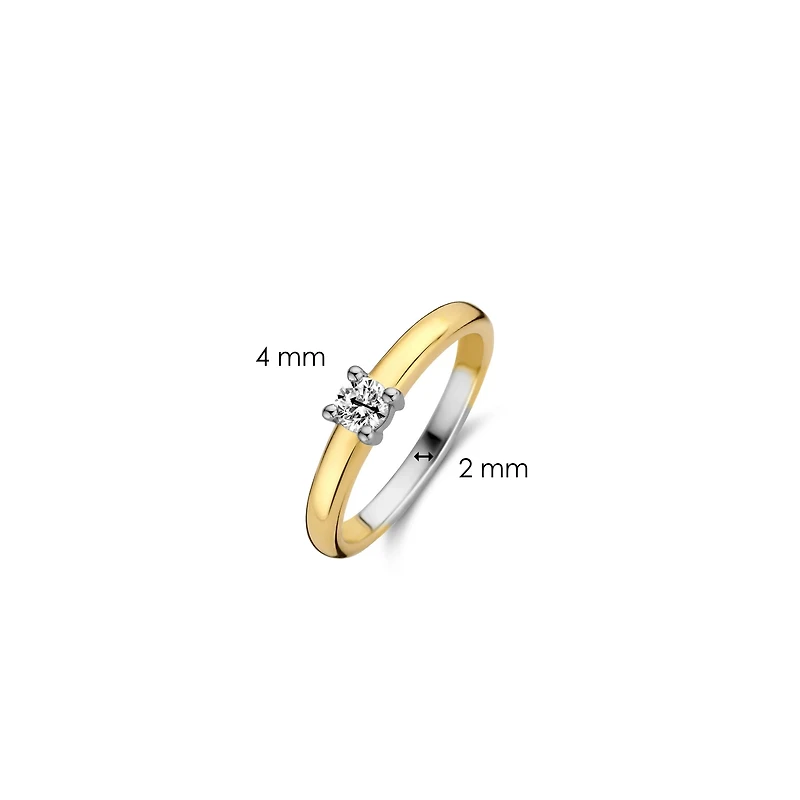 Solitaire 4MM CZ Golden Ring