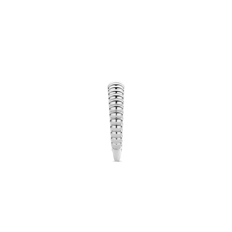 Ribbed Skinny Silver Ring