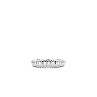 Ribbed Skinny Silver Ring