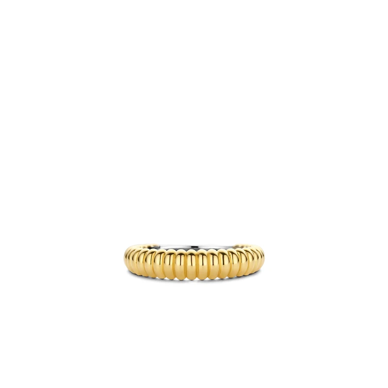Ribbed Skinny Golden Ring