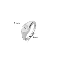 Heart Signet Silver Ring