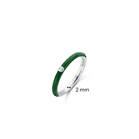 Radiant Green Enamel Ring