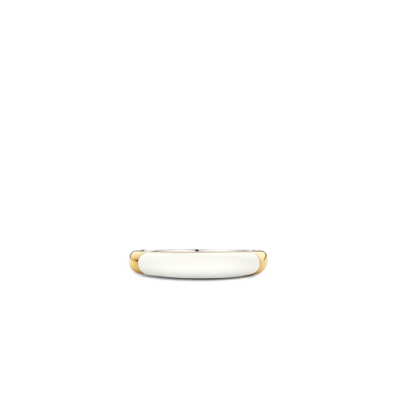 Milky White Half Band Ring
