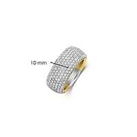 Smooth Statement Pave Ring