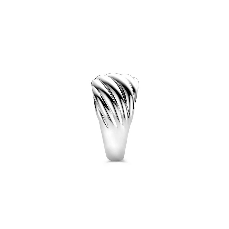 Wide Wave Silver Ring