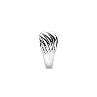 Wide Wave Silver Ring
