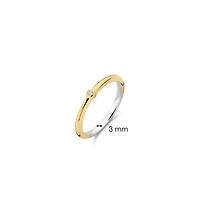 Bezel Zirconia Golden Ring
