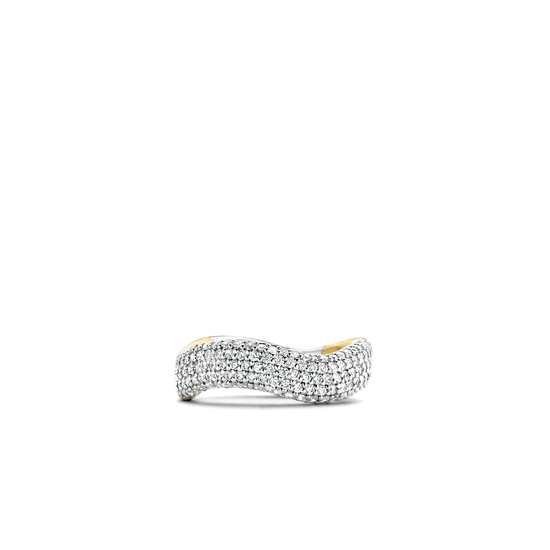 Wave Pave Ring