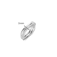 Wave Sparkling Silver Ring