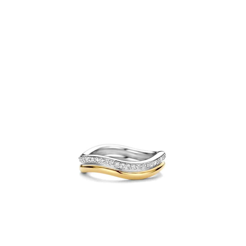 Wave Sparkling Golden Ring