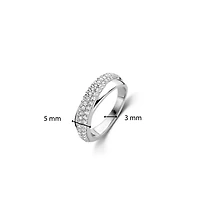 Crossover Wide Pave Ring