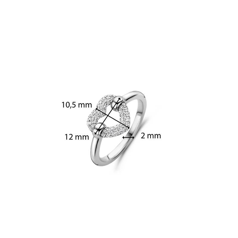 Unique Heart Pave Ring