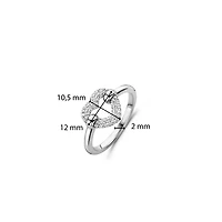 Unique Heart Pave Ring