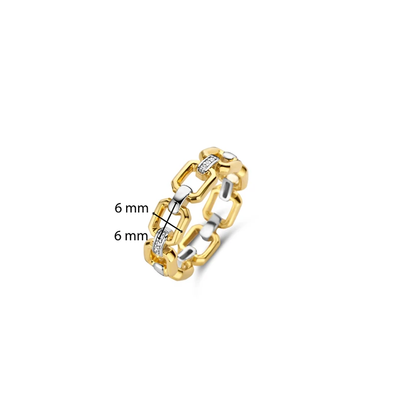 Classic Edge Rectangle Link Ring