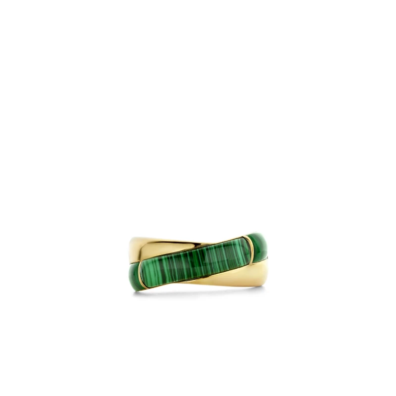 Crossover Malachite Ring
