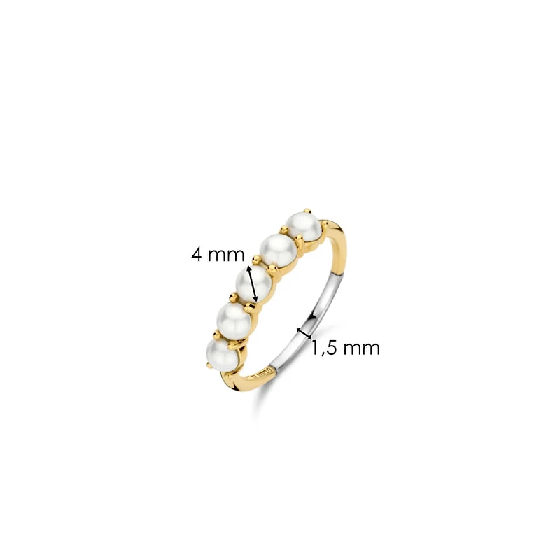 Pearl Cluster Golden Ring