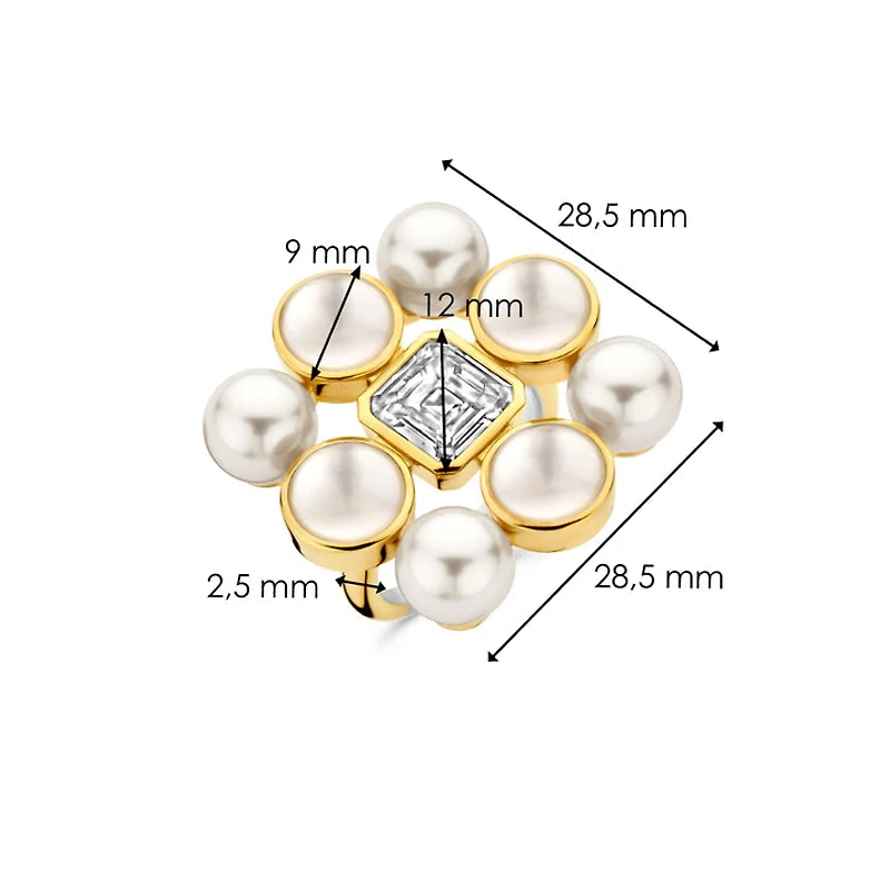 Pearl Cluster Large Ring