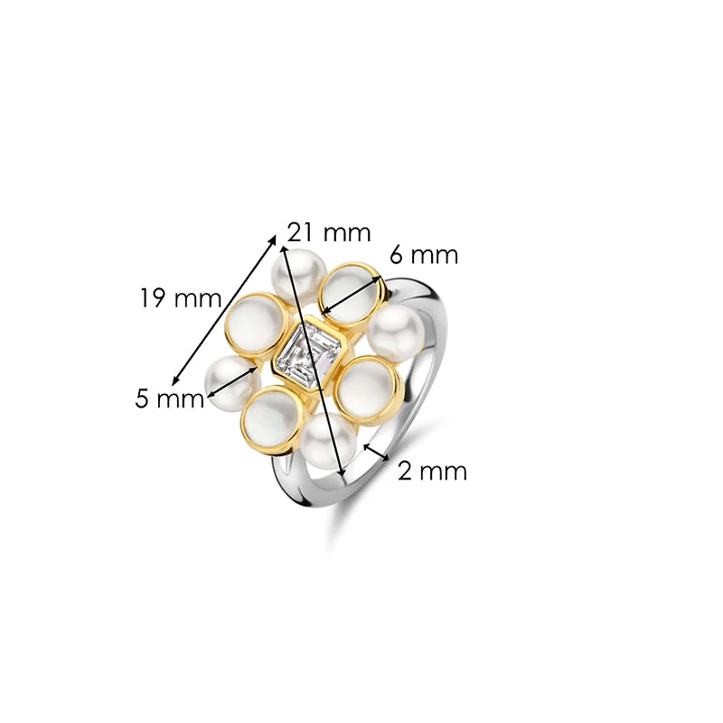 Pearl Cluster Small Ring