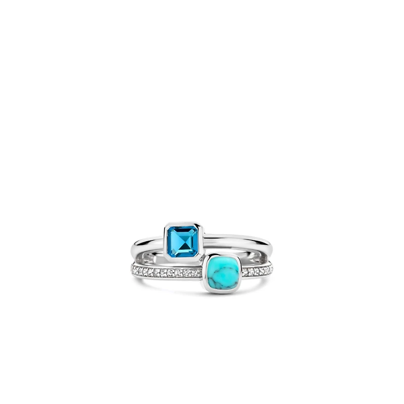 Tropical Turquoise Double Stone Ring