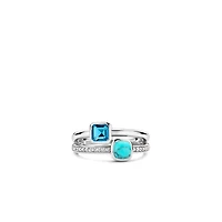 Tropical Turquoise Double Stone Ring
