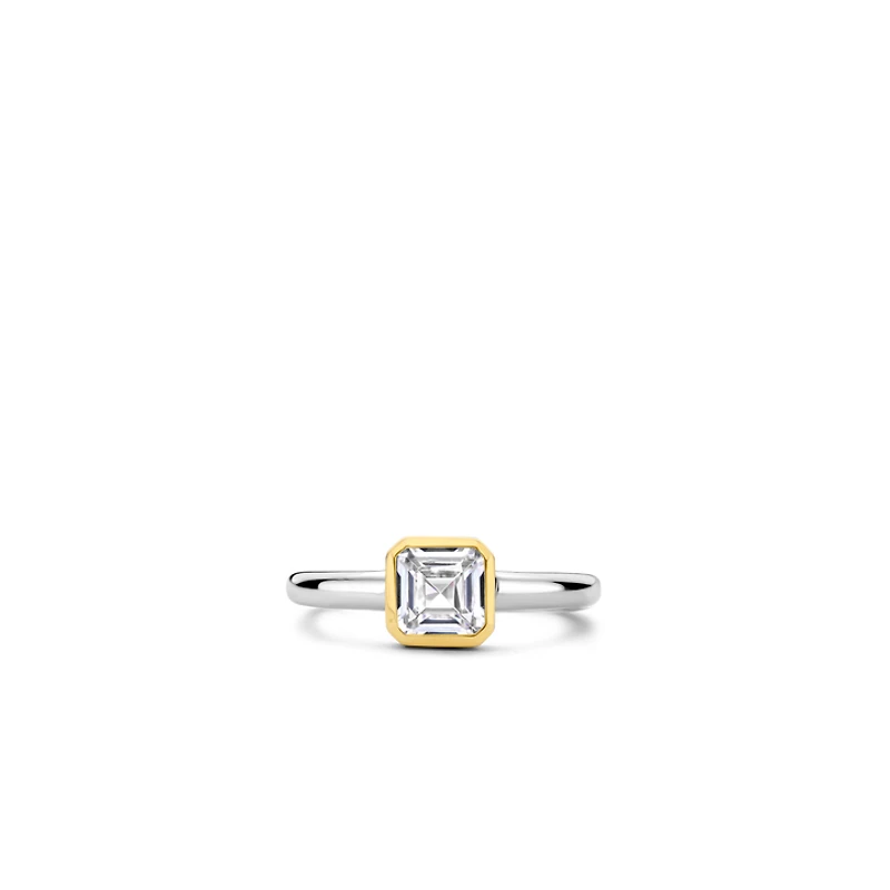 Asscher Zirconia Solitaire Ring