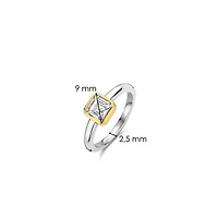 Asscher Zirconia Solitaire Ring